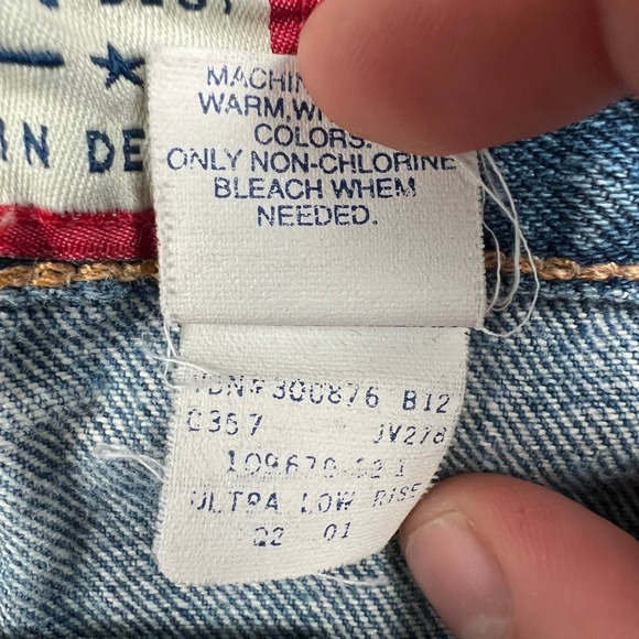 Vintage Old Navy Jeans Womens Size 8 R 31x31" Flared Bootcut Low Rise Blue Y2K - Picture 4 of 9